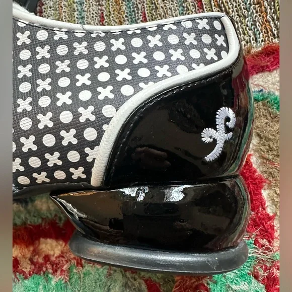 SOLD! Fluevog NEW Fellowship Martha x/o print contrast lace-up loafers -10/10.5 - Picture 11 of 16